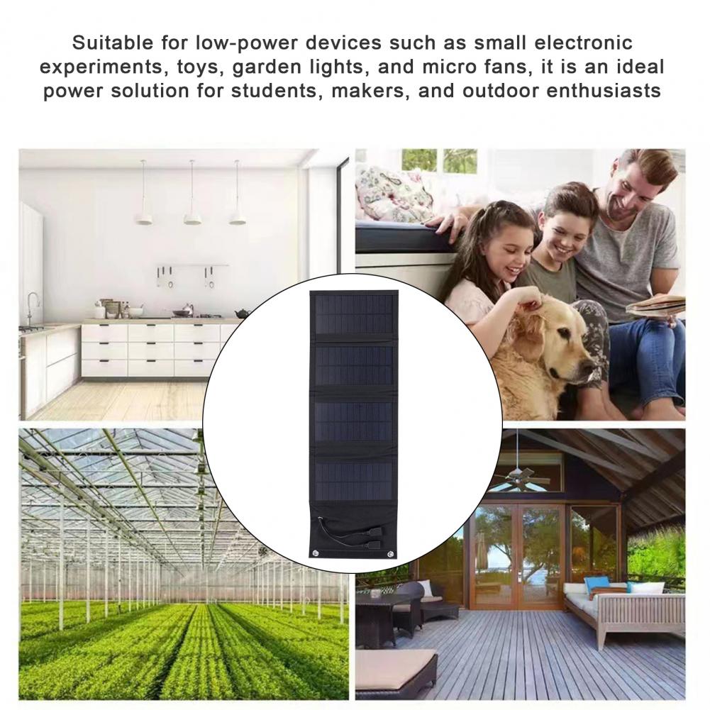 Solar Emergency Charger - แผงโซลาร์เซลล์น้ำหนักเบา แผงโซลาร์เซลล์แบบพับได้ เครื่องชาร์จพลังงานแสงอาทิตย์ 7 วัตต์ พกพาสะดวก