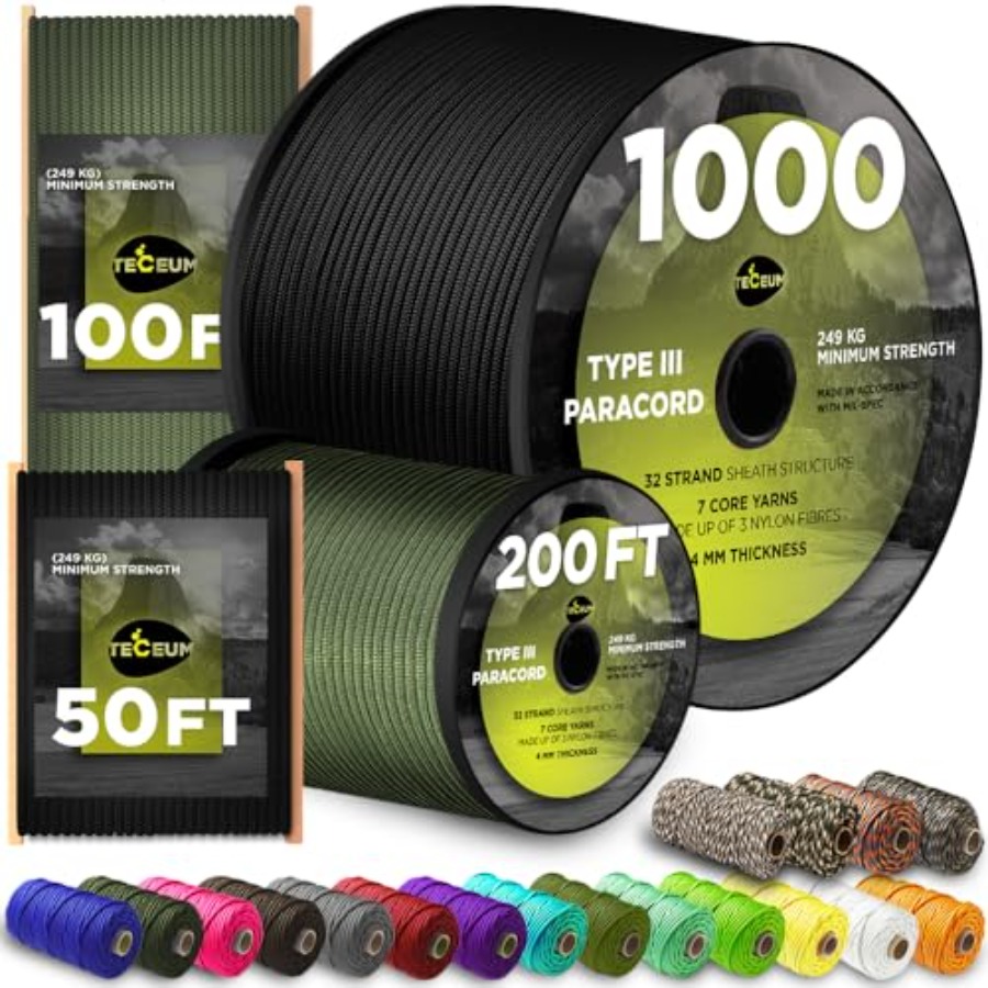 เชือกพาราคอร์ดขนาด 5/32 นิ้ว 1 - Para Cord 1000Ft บทวิจารณ์และราคา