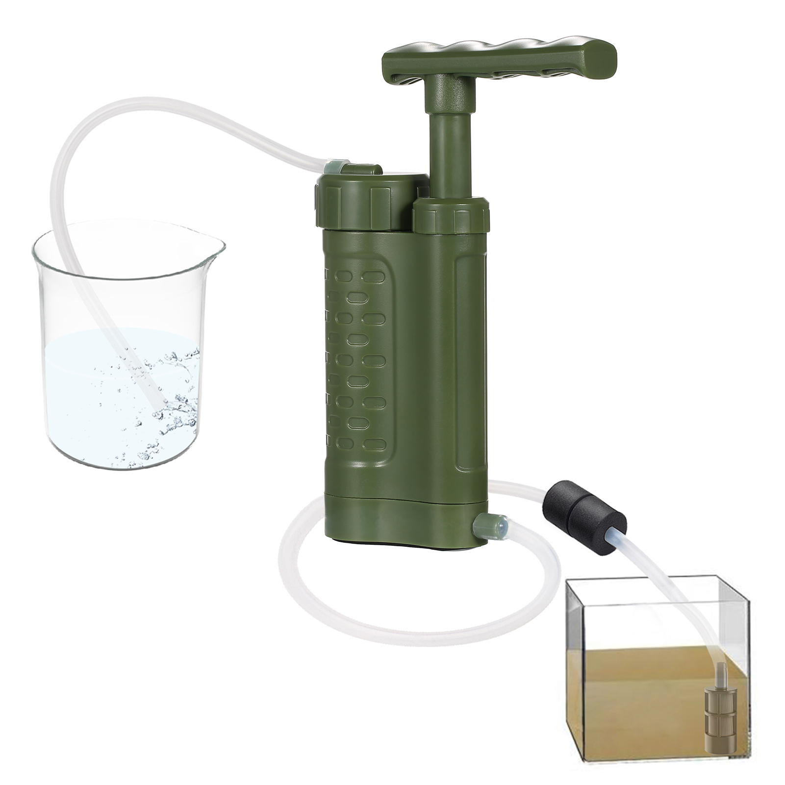 ปั๊มเครื่องกรองน้ำระบบกรองน้ำพ - Water Purification Straw บทวิจารณ์และราคา