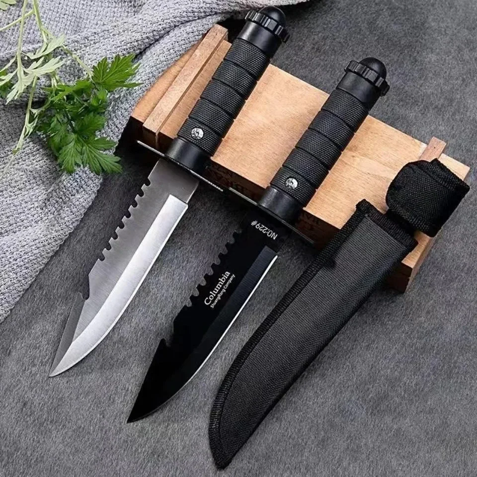 7CR17MOV มีดตรงสำหรับตั้งแคมป์ - Bushcraft Knife Fixed บทวิจารณ์และราคา