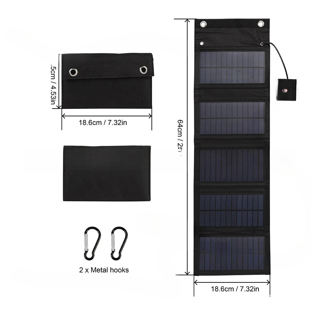แผงโซลาร์พับได้ 25W 5v กันน้ำ  - Solar Emergency Charger บทวิจารณ์และราคา