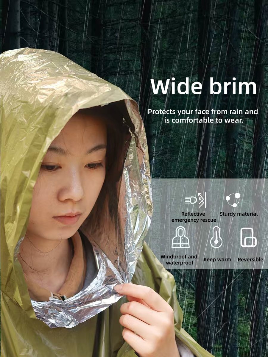 เสื้อกันฝนฉุกเฉินแบบพกพาสำหรับ - Survival Blanket Reflective บทวิจารณ์และราคา