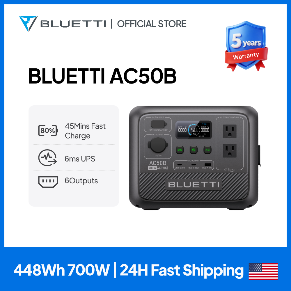 สถานีไฟฟ้าพกพา BLUETTI AC50B 7 - Solar Emergency Charger บทวิจารณ์และราคา