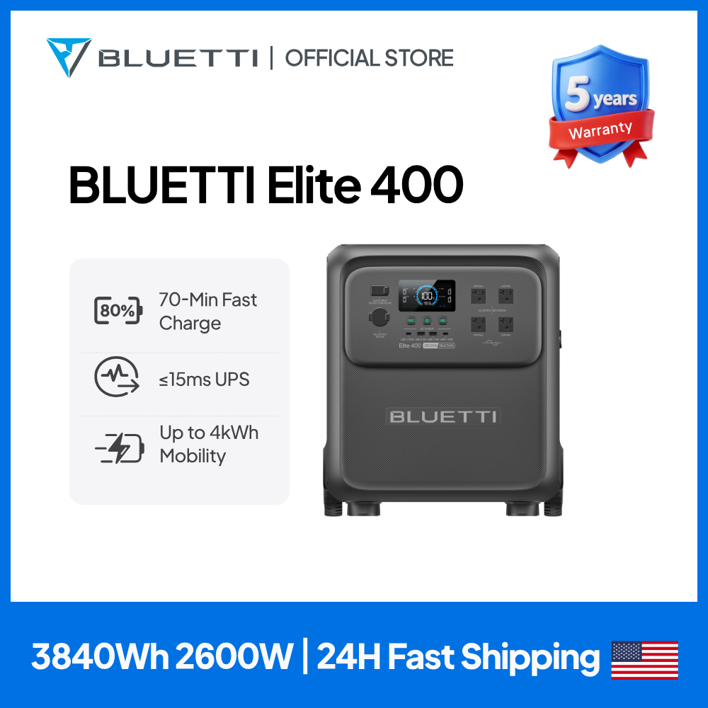 BLUETTI Elite 400 2600W 3840Wh - Solar Emergency Charger บทวิจารณ์และราคา