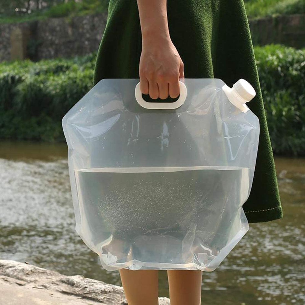 ถังน้ำพับได้ 5 ลิตร 10 ลิตร  ถ - Water Bag Collapsible บทวิจารณ์และราคา