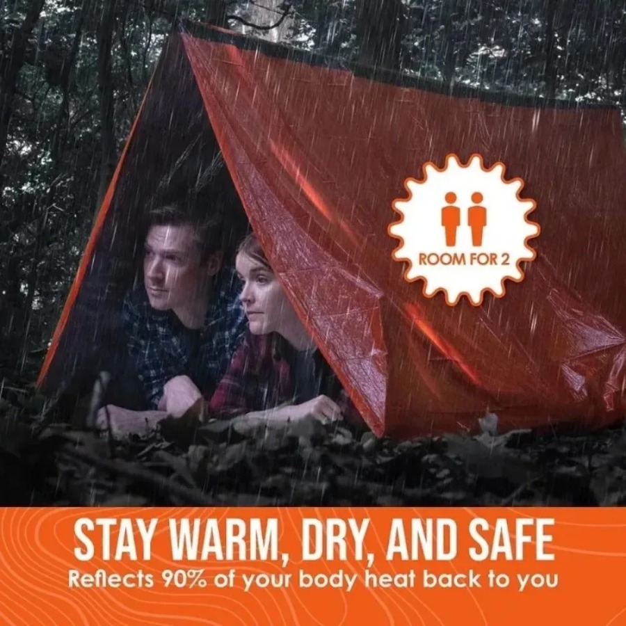 ถุงนอนฉุกเฉินป้องกันฝน 1 ชิ้น  - Emergency Mylar Tent บทวิจารณ์และราคา