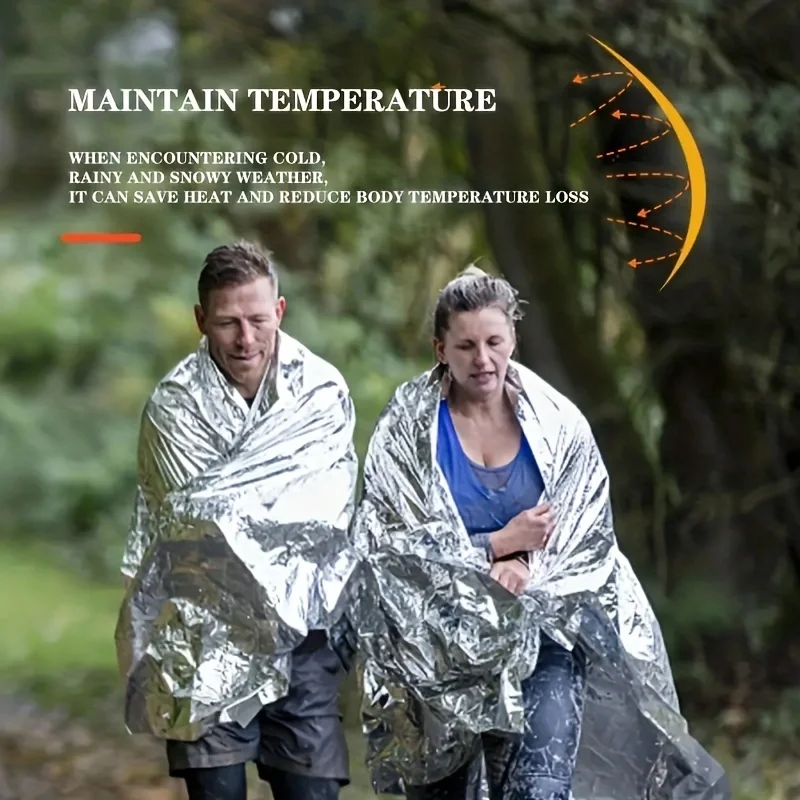 1 ชิ้น ผ้าห่มปฐมพยาบาลแบบพกพาส - Survival Blanket Reflective บทวิจารณ์และราคา