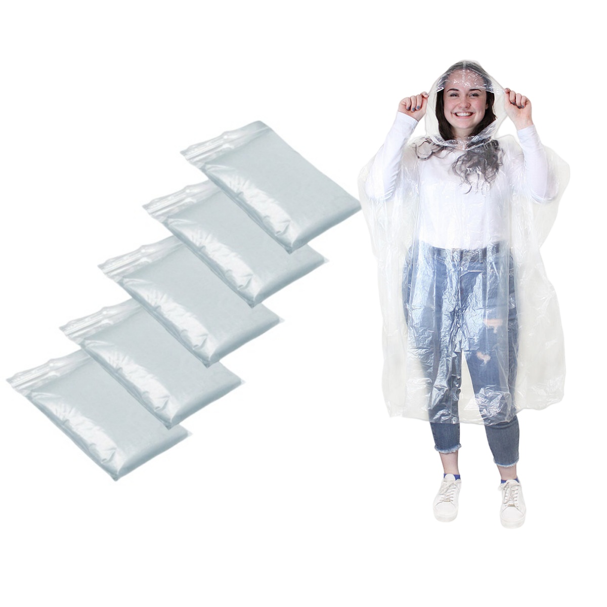 12ชิ้นเสื้อกันฝนกันน้ำแบบใช้แล - Emergency Poncho Rain บทวิจารณ์และราคา