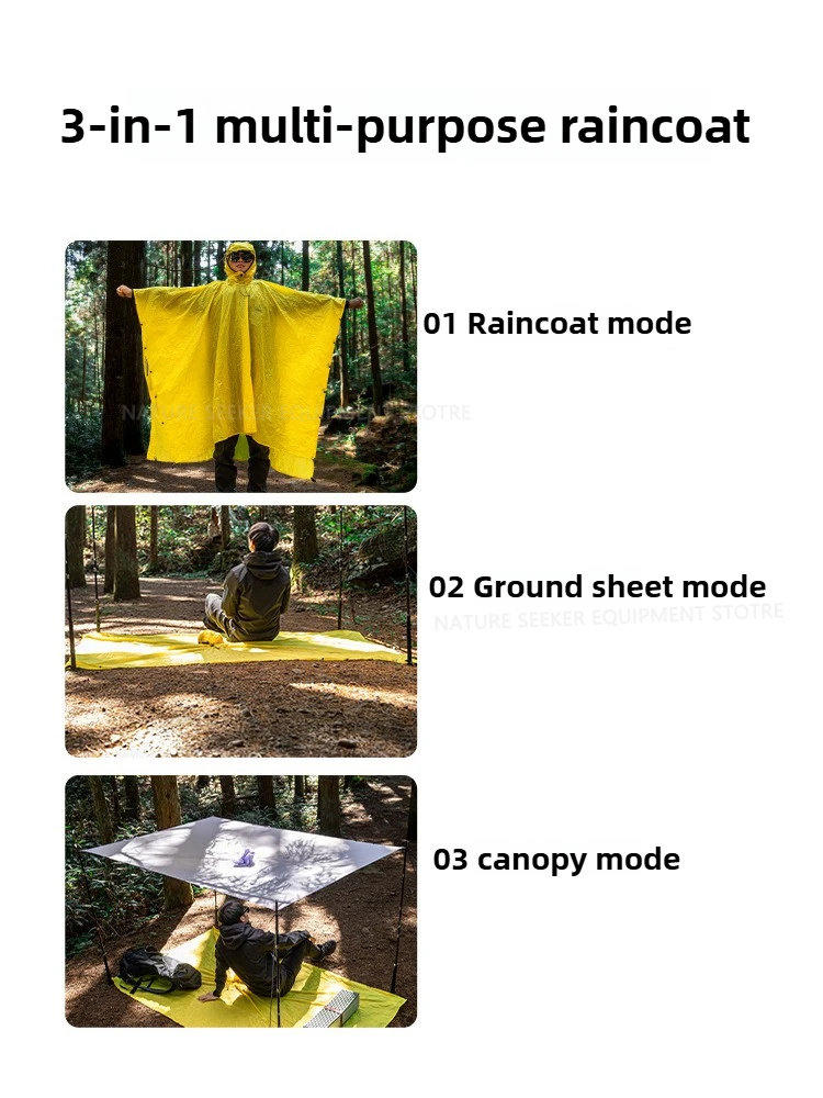 15D/210T เสื้อกันฝนกันน้ํา Rai - Emergency Poncho Rain บทวิจารณ์และราคา